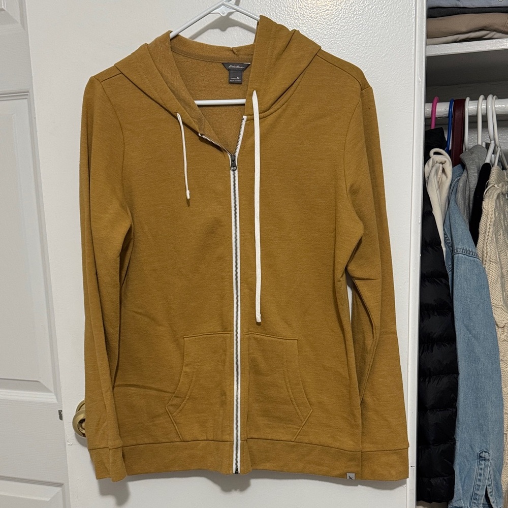 Mustard Yellow Zip-Up Hoodie